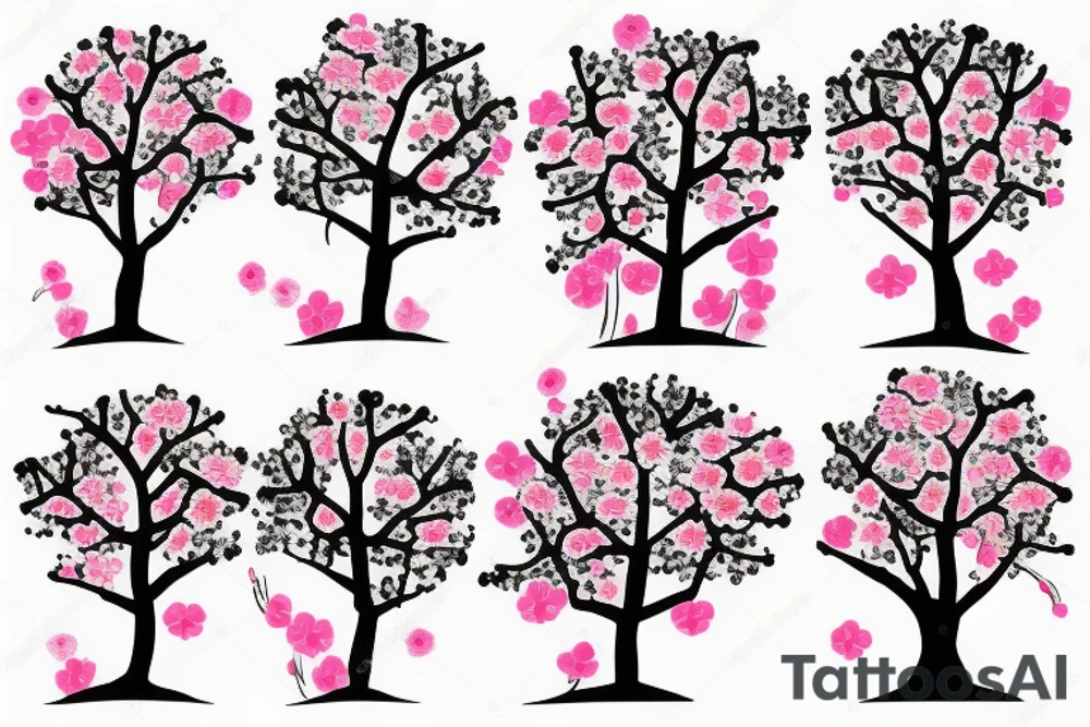 cherry blossom tree in the spring tattoo idea