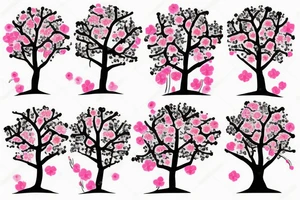 cherry blossom tree in the spring tattoo idea