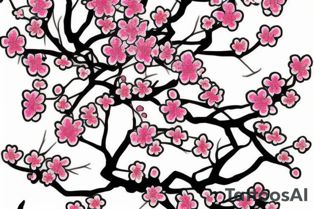 cherry blossom tree in the spring tattoo idea