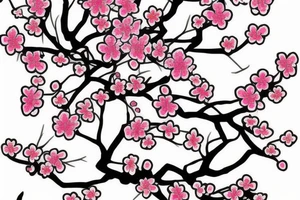 cherry blossom tree in the spring tattoo idea
