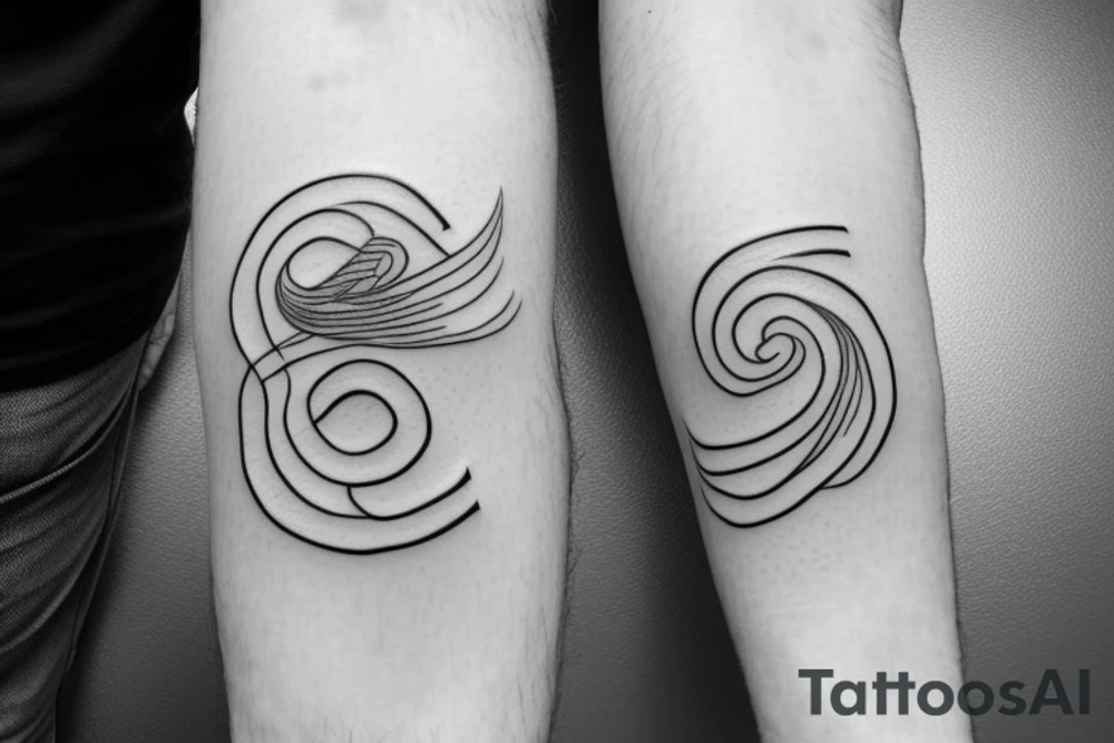 3 lines with dates tattoo idea