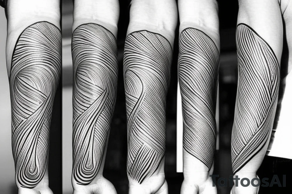 Lines with significant meaning tattoo idea