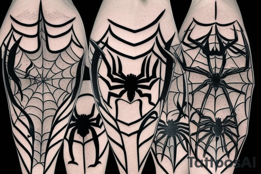 Venom and spiderman logo tattoo idea