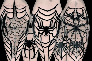 Venom and spiderman logo tattoo idea