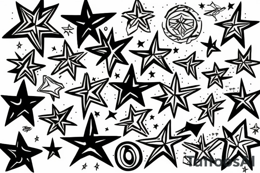 stars tattoo idea