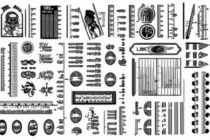 Ruler with metric and imperial measurements tattoo idea