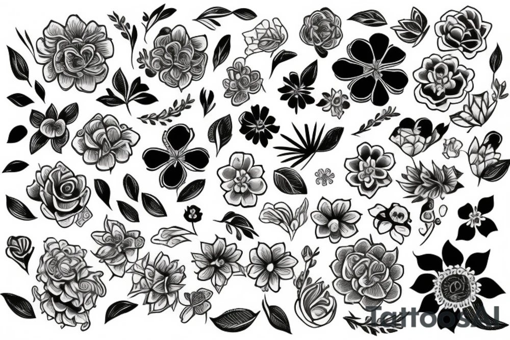 Flowers tattoo idea
