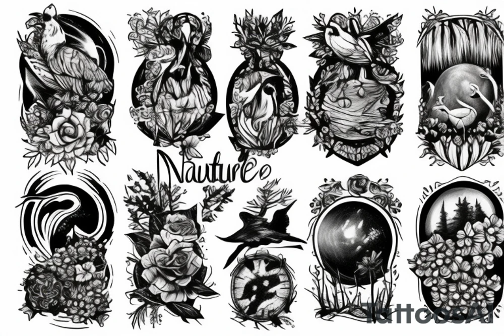 Nature scene tattoo idea
