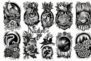 Nature scene tattoo idea