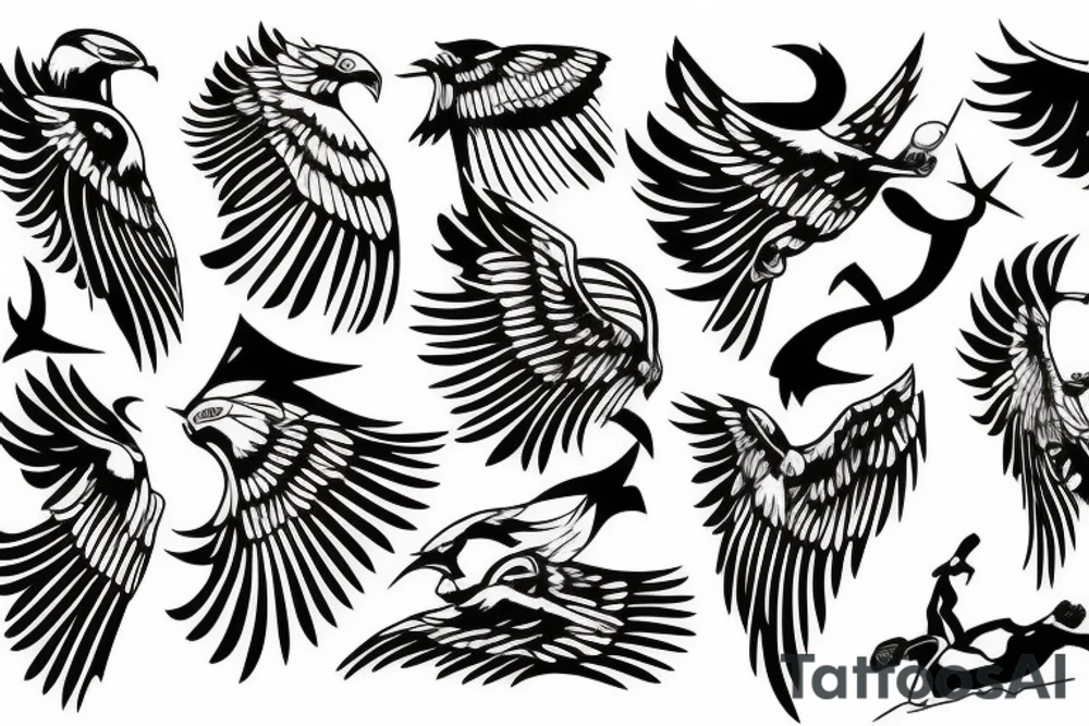Icarus falling tattoo idea