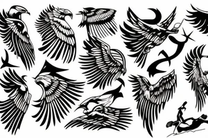 Icarus falling tattoo idea