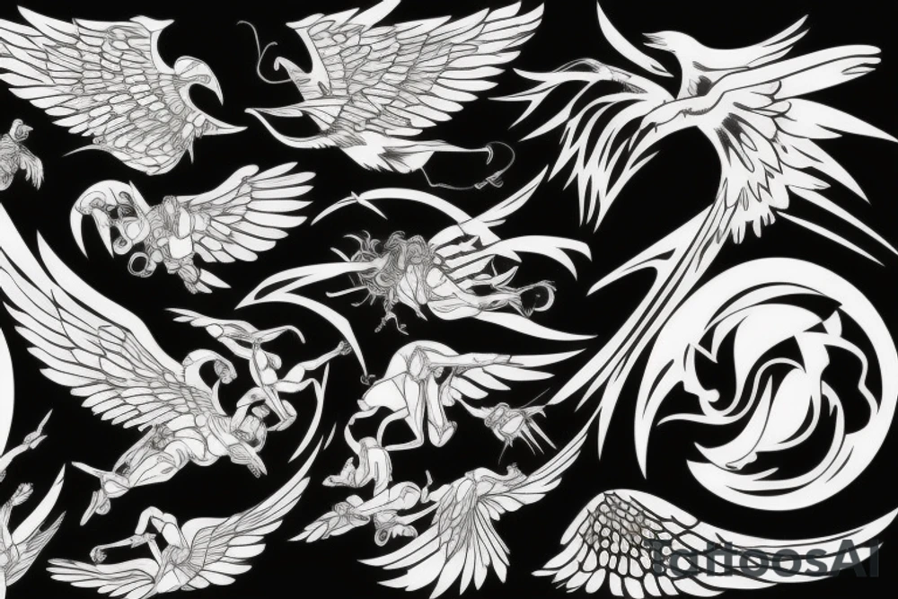 Icarus falling tattoo idea