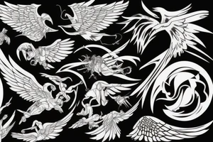 Icarus falling tattoo idea
