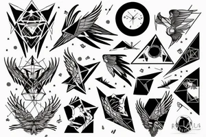Icarus falling tattoo idea