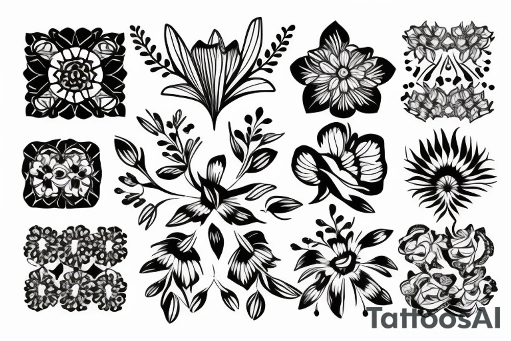 floral tattoo idea