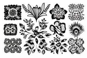 floral tattoo idea