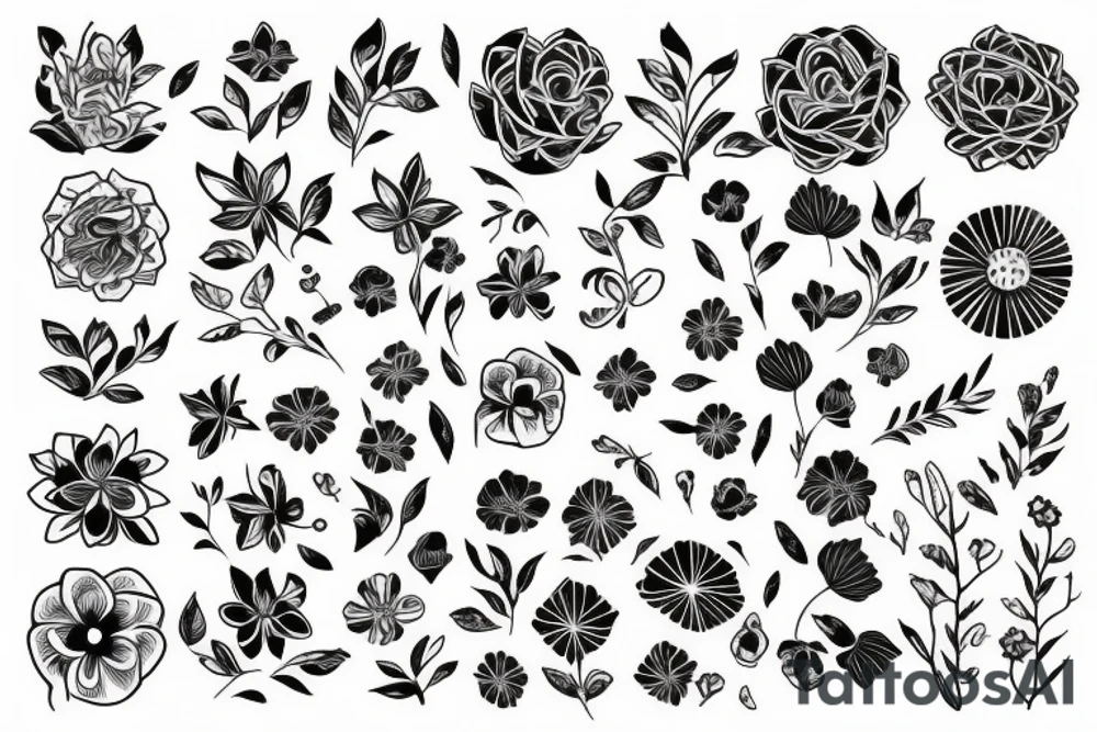 floral tattoo idea