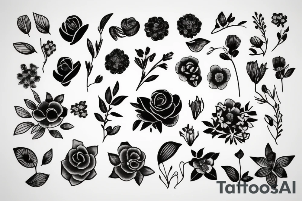 floral tattoo idea