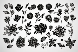 floral tattoo idea