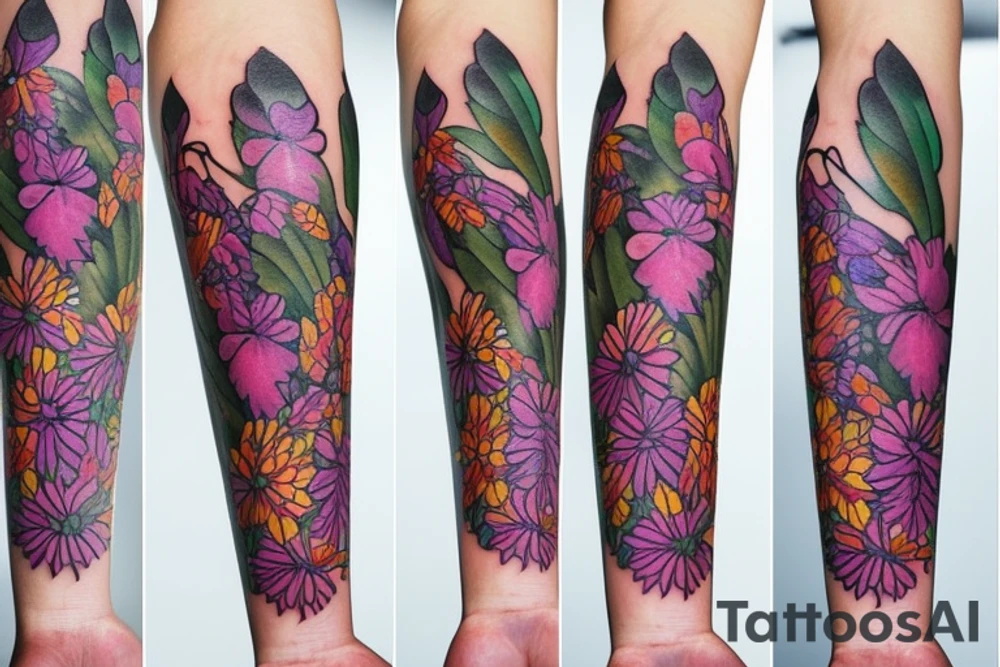 texas sage flower tattoo idea