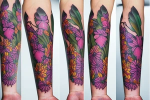 texas sage flower tattoo idea