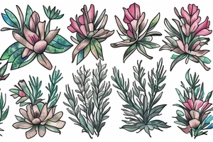 texas sage flower tattoo idea