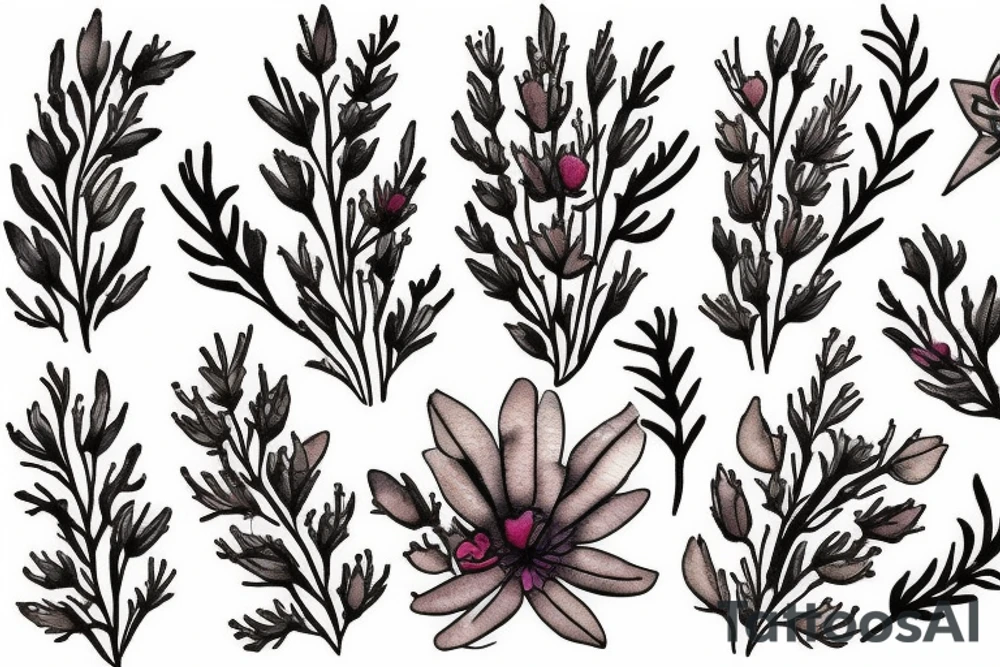 texas sage flower tattoo idea