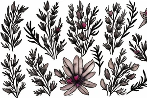 texas sage flower tattoo idea