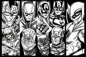 Super hero scene tattoo idea