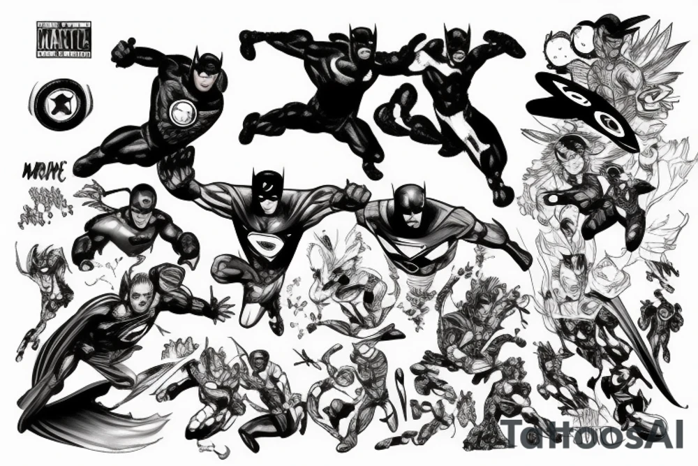 Super hero scene tattoo idea