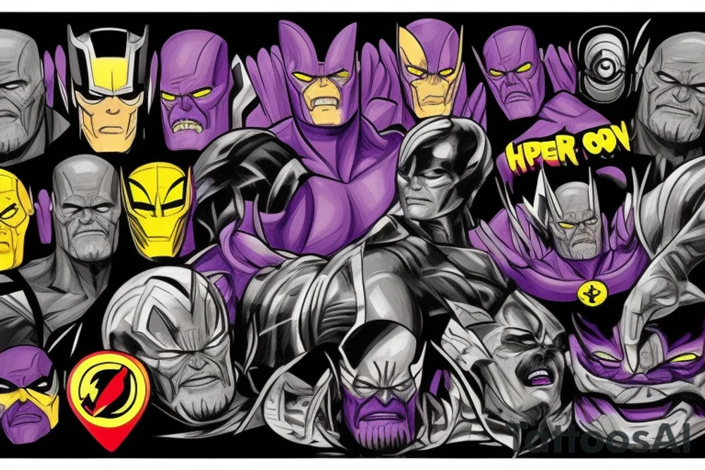 Super hero scene tattoo idea