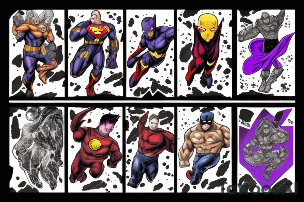 Super hero scene tattoo idea