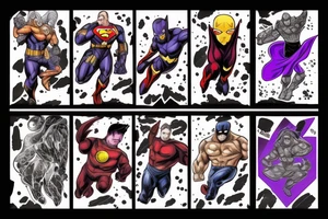 Super hero scene tattoo idea