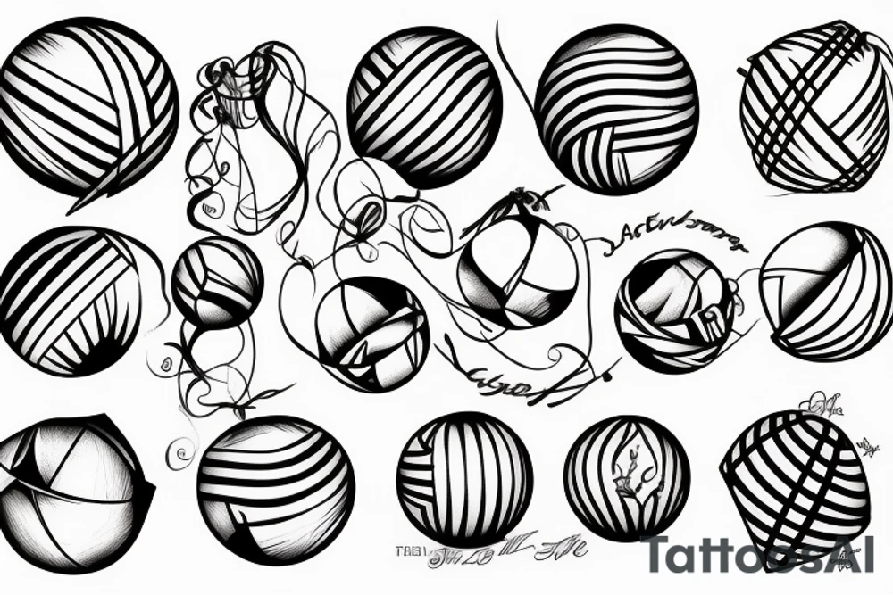 paper ball tattoo idea