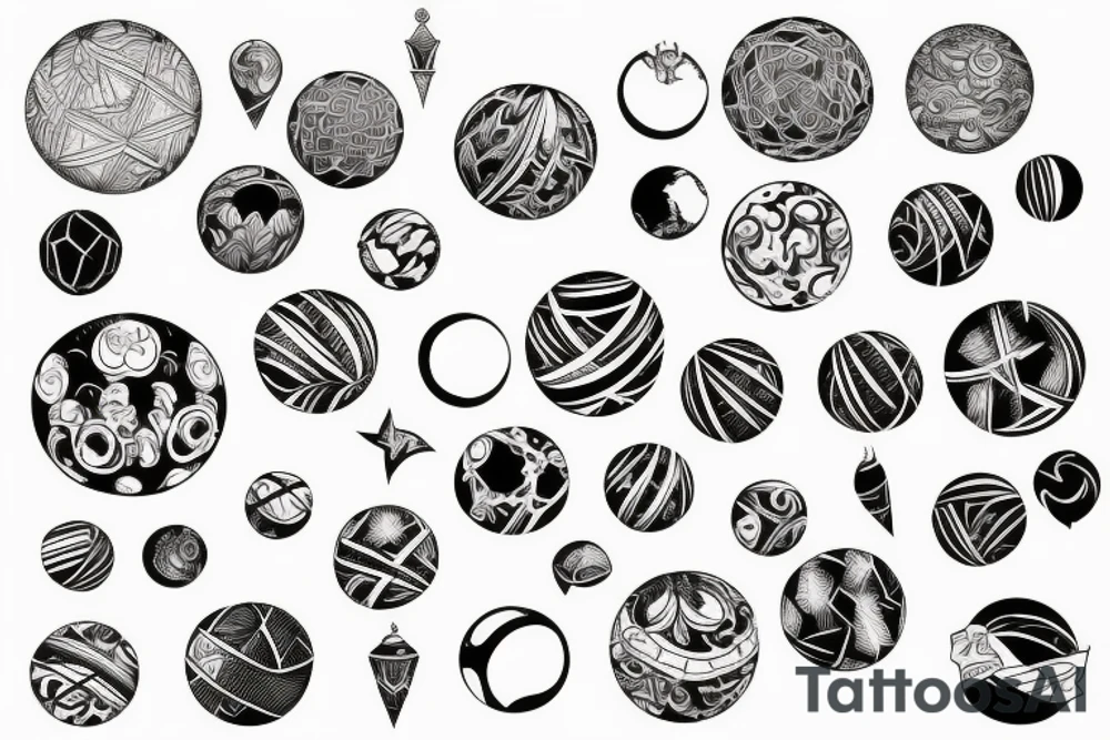 paper ball tattoo idea