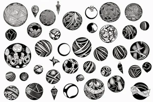 paper ball tattoo idea