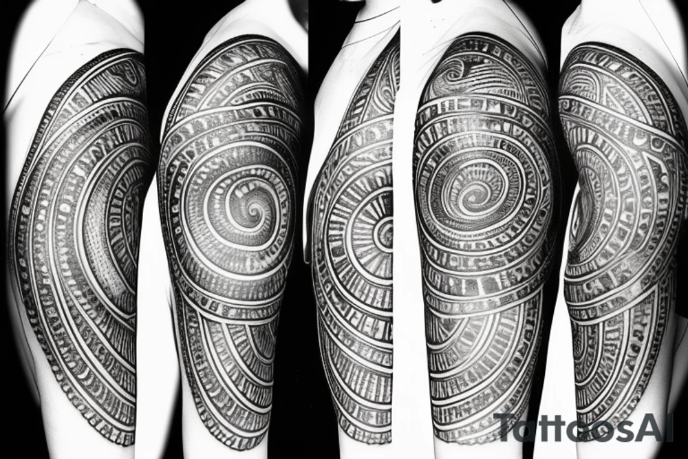 Fibonacci sequence Morse code spelling out "as above so below", overlap seed of life tattoo idea