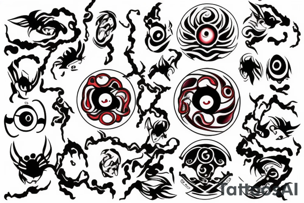 mangekyou sharingan on fire tattoo idea