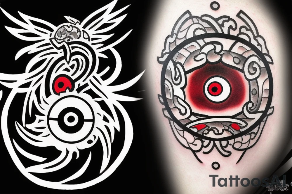 mangekyou sharingan on fire tattoo idea