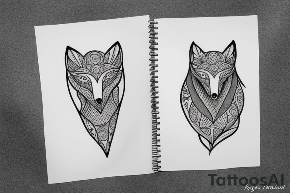 regal fox tattoo idea