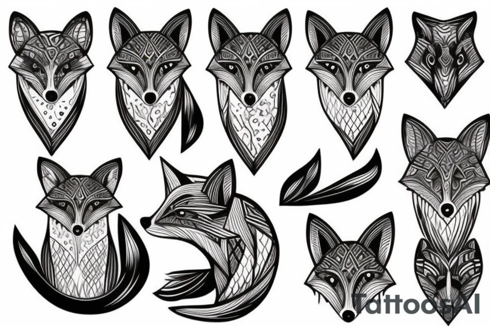 regal fox tattoo idea