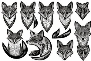 regal fox tattoo idea