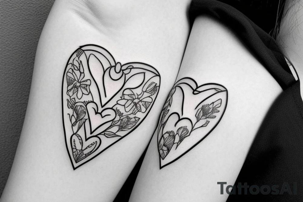 bunny heart tattoo idea