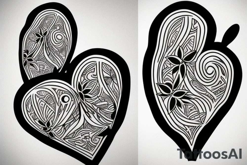 bunny heart tattoo idea