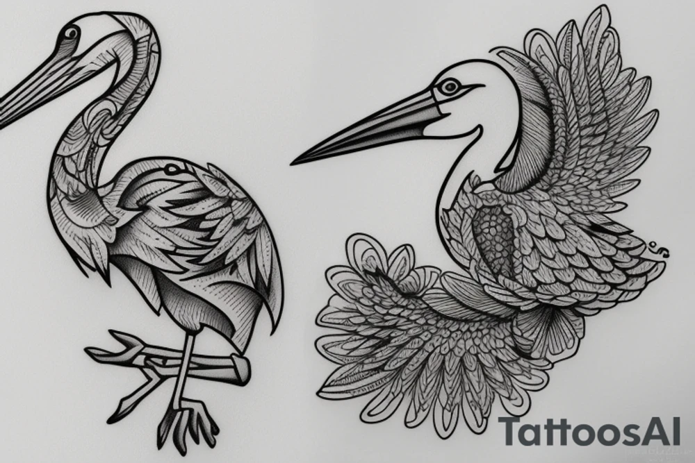 stork tattoo idea