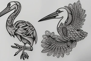 stork tattoo idea