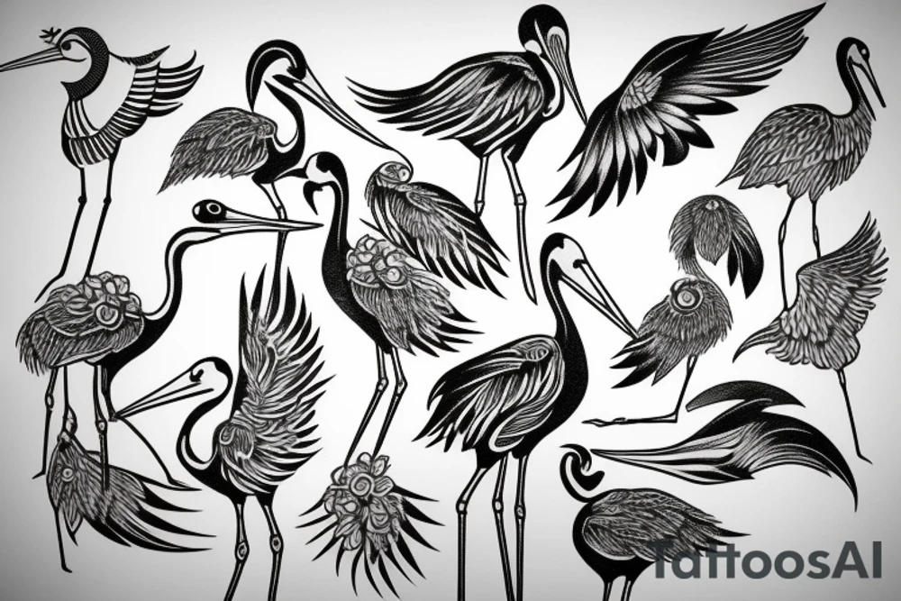 stork tattoo idea