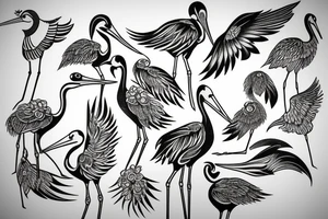 stork tattoo idea