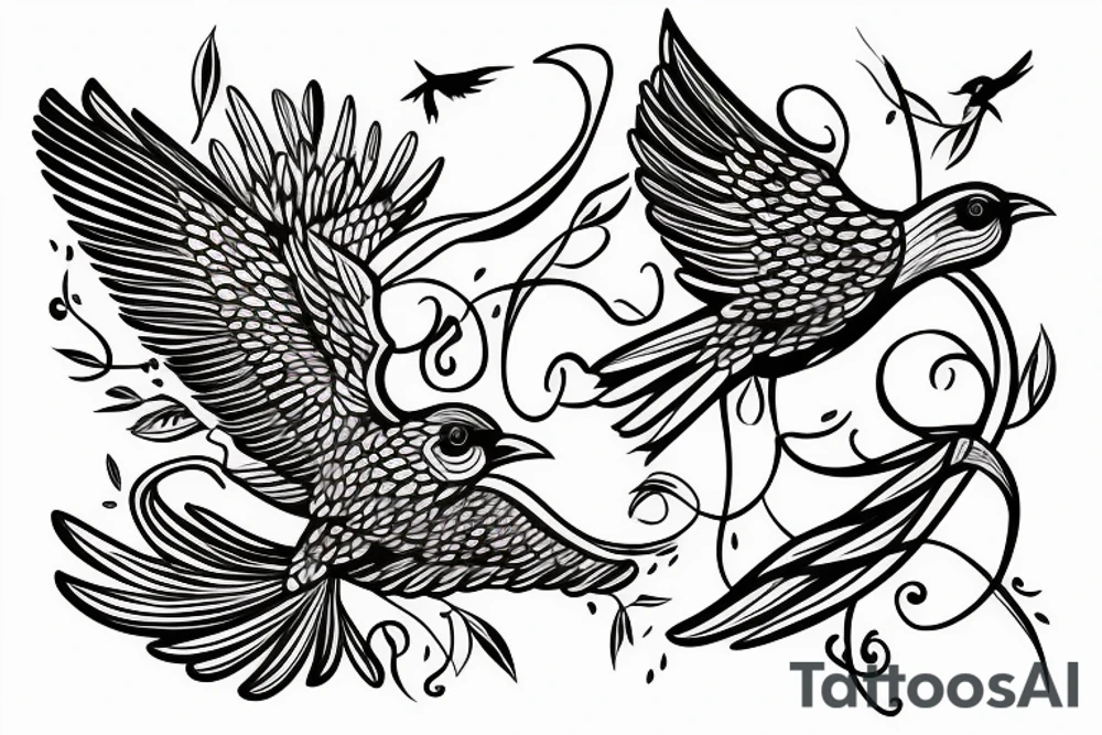 Bird breaking out of cage tattoo idea