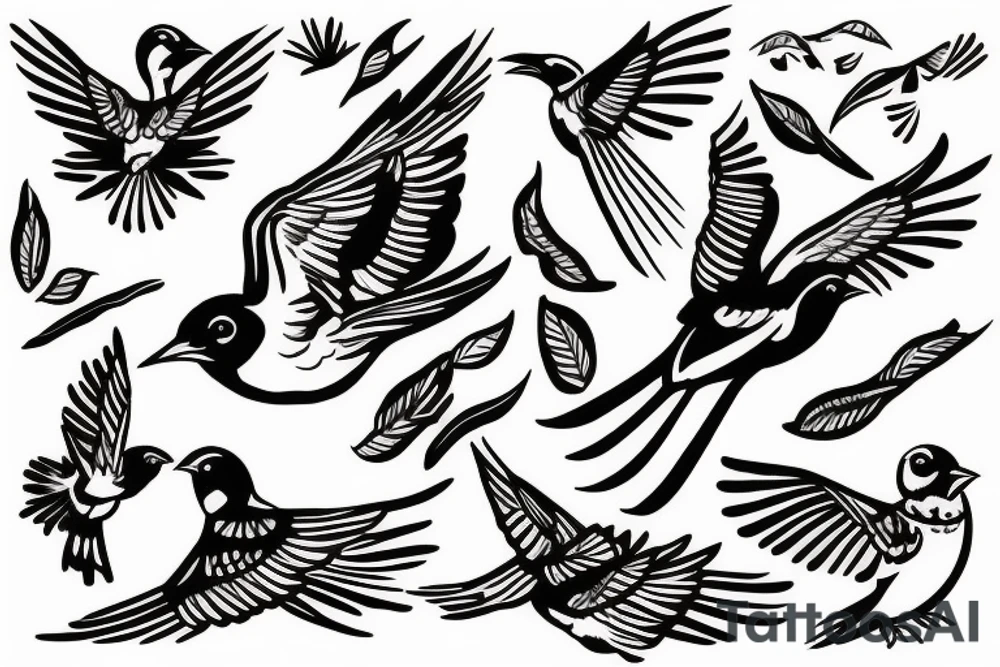 Bird breaking out of enclosure tattoo idea